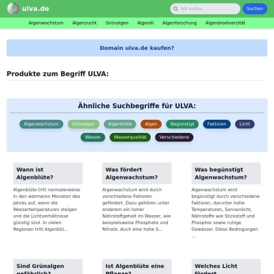 Screenshot ulva.de