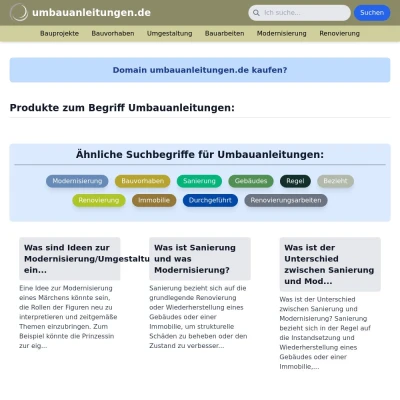 Screenshot umbauanleitungen.de