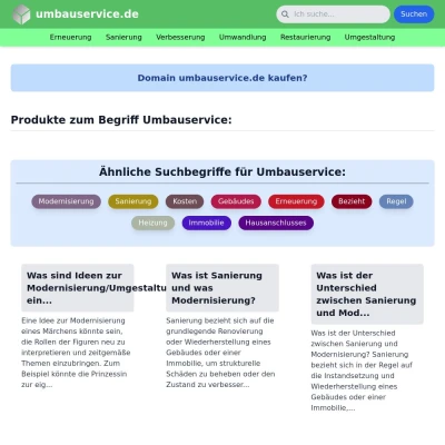 Screenshot umbauservice.de