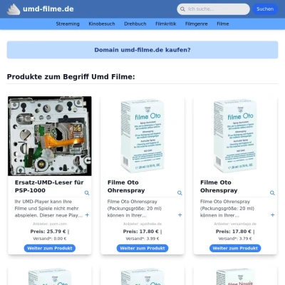 Screenshot umd-filme.de