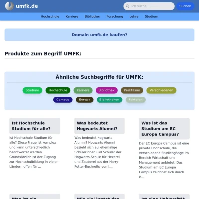 Screenshot umfk.de