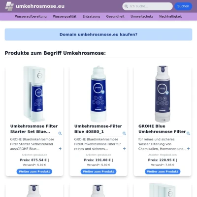 Screenshot umkehrosmose.eu