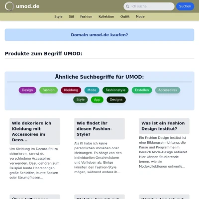 Screenshot umod.de