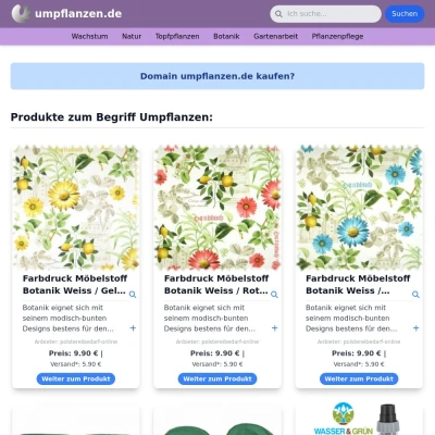 Screenshot umpflanzen.de