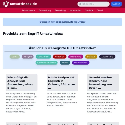 Screenshot umsatzindex.de