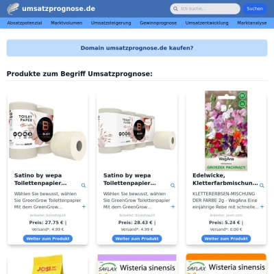 Screenshot umsatzprognose.de