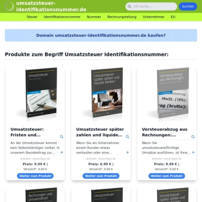 Screenshot umsatzsteuer-identifikationsnummer.de