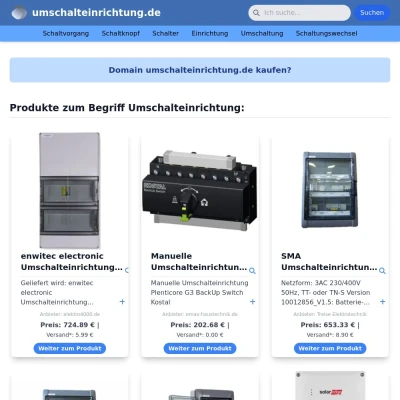 Screenshot umschalteinrichtung.de