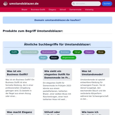 Screenshot umstandsblazer.de