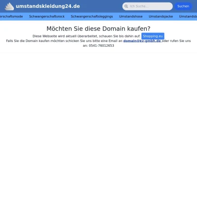 Screenshot umstandskleidung24.de