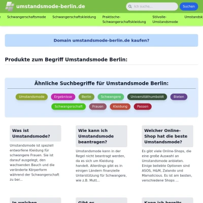Screenshot umstandsmode-berlin.de