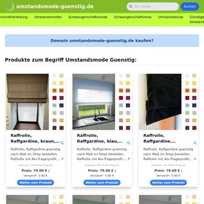 Screenshot umstandsmode-guenstig.de