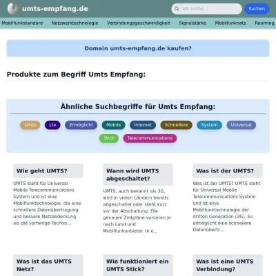 Screenshot umts-empfang.de