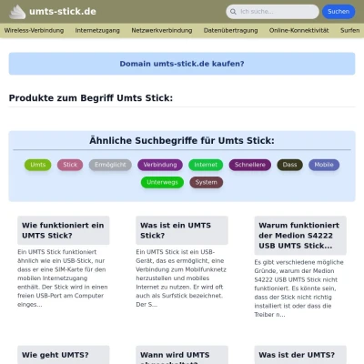 Screenshot umts-stick.de