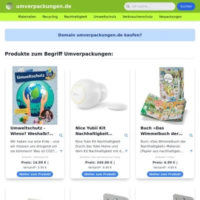 Screenshot umverpackungen.de