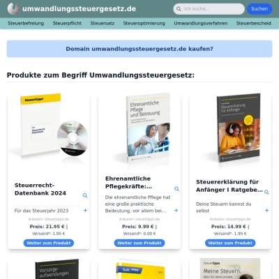 Screenshot umwandlungssteuergesetz.de