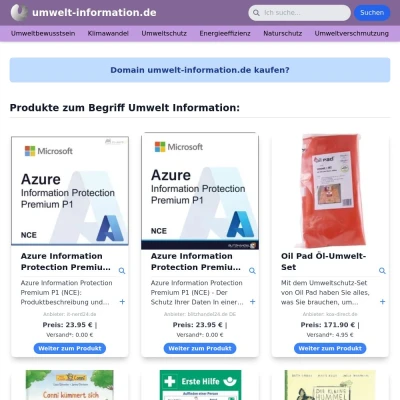 Screenshot umwelt-information.de