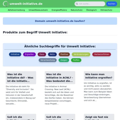 Screenshot umwelt-initiative.de