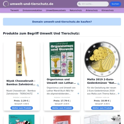 Screenshot umwelt-und-tierschutz.de