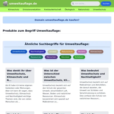 Screenshot umweltauflage.de