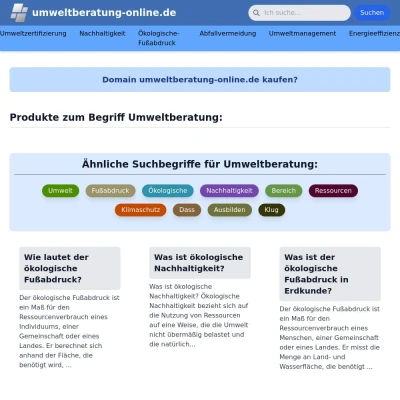 Screenshot umweltberatung-online.de