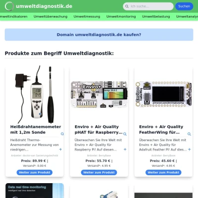 Screenshot umweltdiagnostik.de