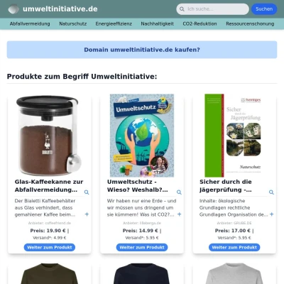 Screenshot umweltinitiative.de