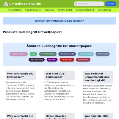 Screenshot umweltpapier24.de