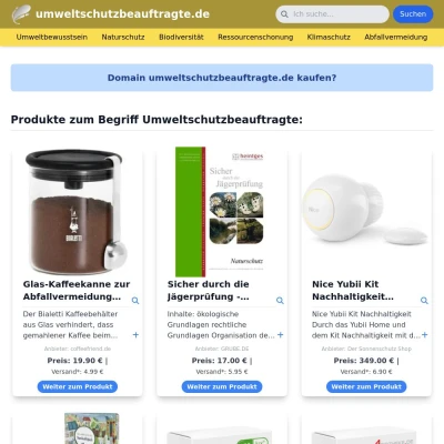 Screenshot umweltschutzbeauftragte.de