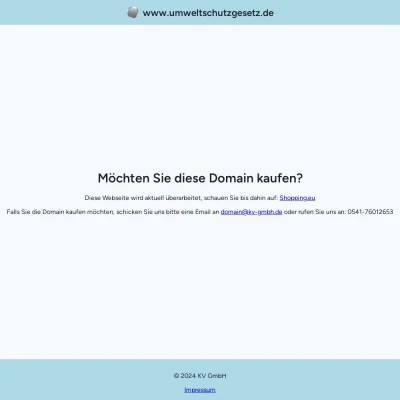 Screenshot umweltschutzgesetz.de