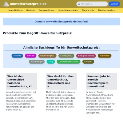 Screenshot umweltschutzpreis.de