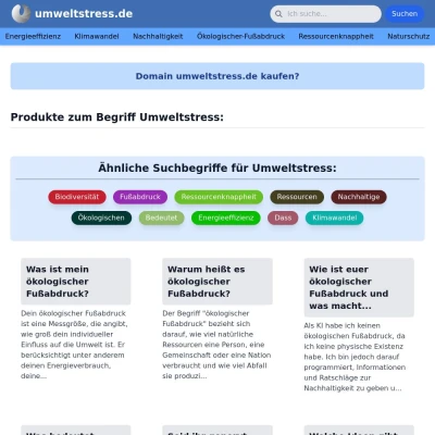 Screenshot umweltstress.de