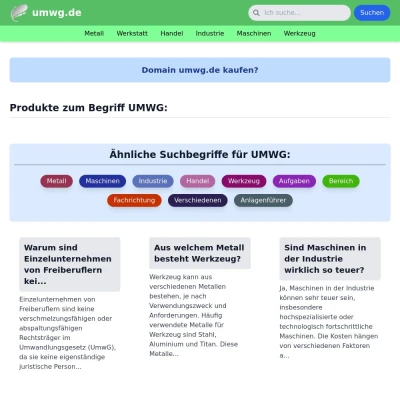 Screenshot umwg.de