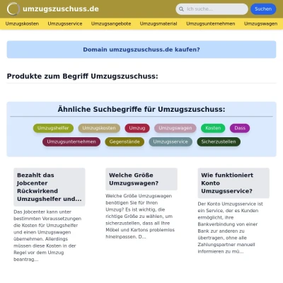 Screenshot umzugszuschuss.de