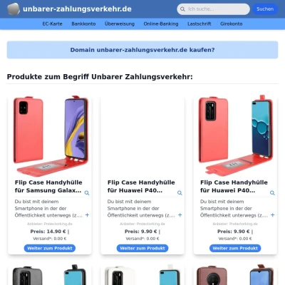 Screenshot unbarer-zahlungsverkehr.de