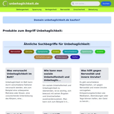 Screenshot unbehaglichkeit.de