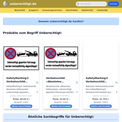 Screenshot unberechtigt.de