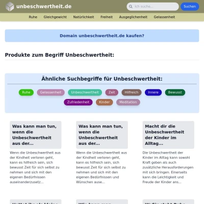 Screenshot unbeschwertheit.de