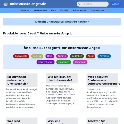 Screenshot unbewusste-angst.de