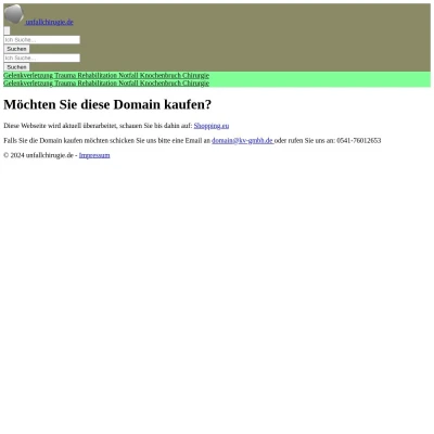 Screenshot unfallchirugie.de