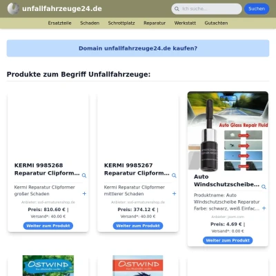 Screenshot unfallfahrzeuge24.de
