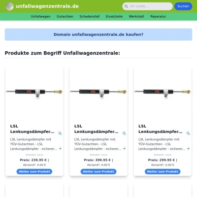 Screenshot unfallwagenzentrale.de