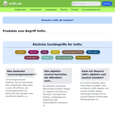 Screenshot unfix.de