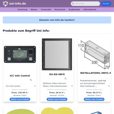 Screenshot uni-info.de