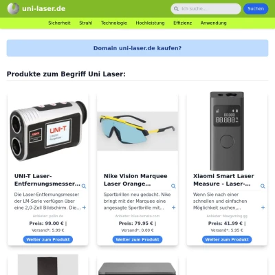 Screenshot uni-laser.de