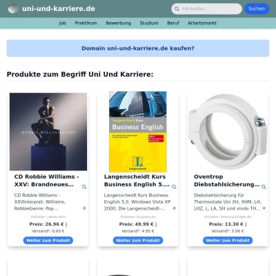 Screenshot uni-und-karriere.de