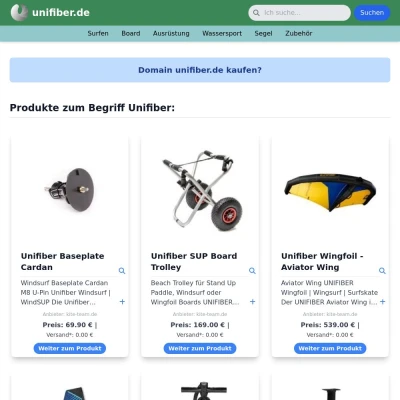 Screenshot unifiber.de