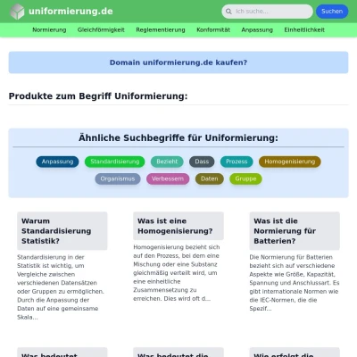 Screenshot uniformierung.de