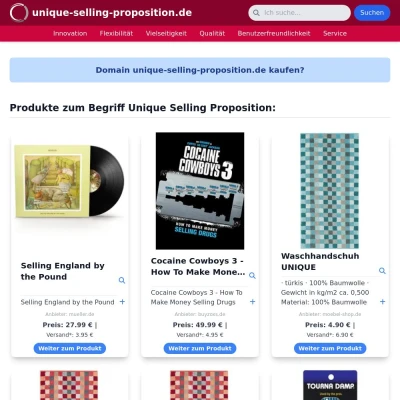 Screenshot unique-selling-proposition.de