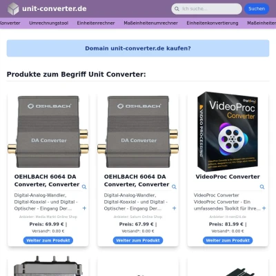 Screenshot unit-converter.de